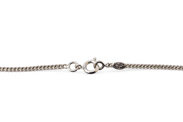 シャネル ネックレス/ペンダント CHANEL ココマーク/CC ラインストーン シルバー/ホワイト【中古】