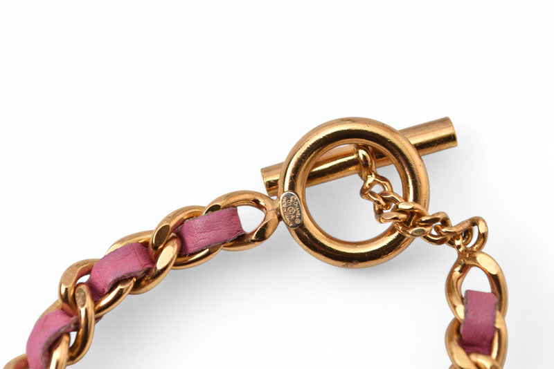 シャネル バングル/チェーンブレスレット CHANEL CC/ココマーク ピンクマルチ/ゴールド 01【中古】