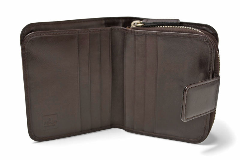 フェンディ 財布/二つ折 FENDI ファスナー式折財布 ZUCCA/ズッカ柄 ブラウン【中古】