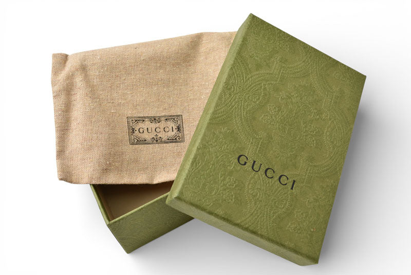 グッチ ミニ財布 未使用 GUCCI 折財布 456126 PETITE MARMONT/プチマーモント ブラック【中古】