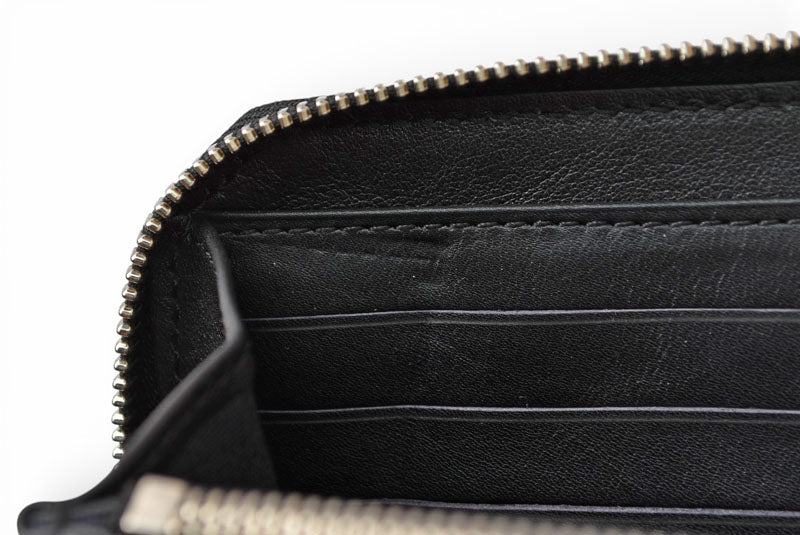ジミーチュウ 財布/ラウンドファスナー JIMMY CHOO 長財布 スターエンボス ブラック【中古】