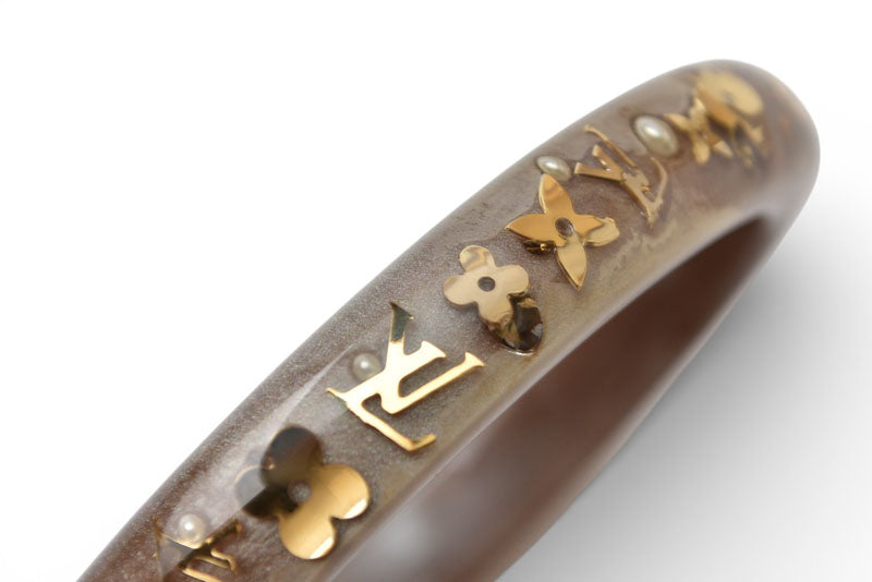 ルイヴィトン バングル/ブレスレット LOUIS VUITTON ブラスレ アンクルージョン TPM M65867 ブラウン/ゴールド レディース【中古】