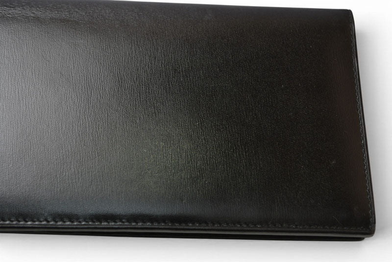 カルティエ 財布 メンズ Cartier 長財布 レザー パシャ ブラック/シルバー メンズ/レディース【中古】