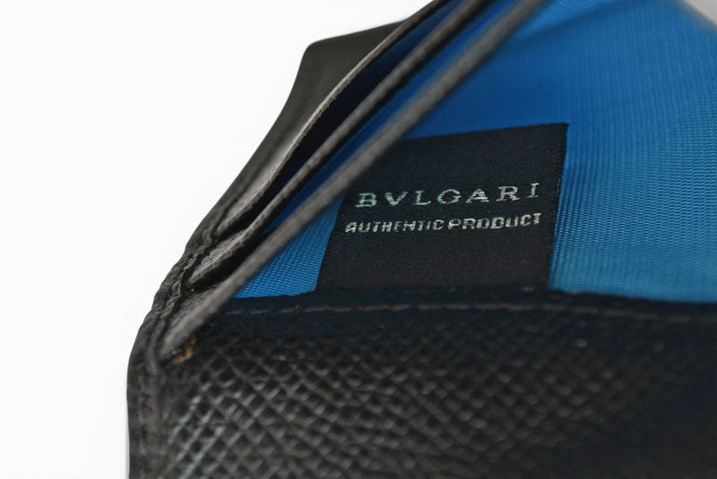 ブルガリ カードケース/名刺入れ BVLGARI ブルガリ ブルガリ マン ビジネスカードホルダー グレインカーフレザー ブラック 280297【中古】