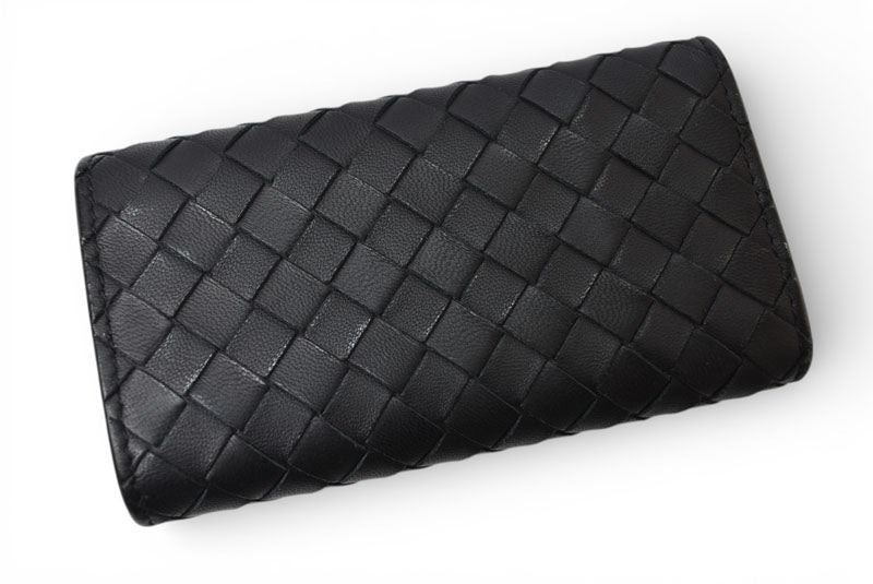 ボッテガヴェネタ キーケース/キーリング BOTTEGA VENETA 6連 イントレチャート ナッパ ブラック【中古】