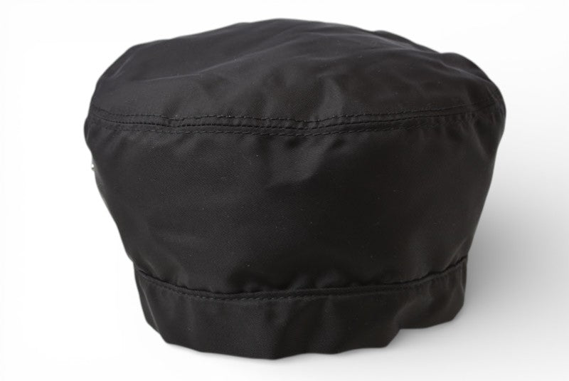 プラダ 帽子/ ベレー帽 PRADA Re-Nylon/リナイロン トライアングルロゴ ブラック【中古】