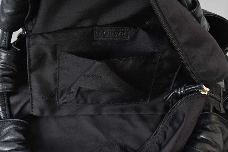 ロエベ ハンドバッグ LOEWE ナッパ アイレ バッグ シープスキン ブラック【中古】