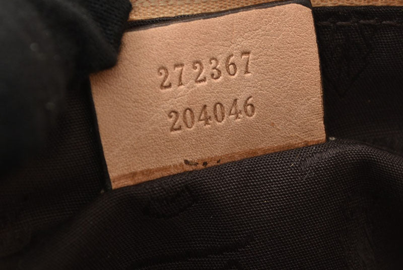 グッチ ポーチ GUCCI グッチシマ 化粧ポーチ/コスメポーチ GG/ベージュ 272367【中古】