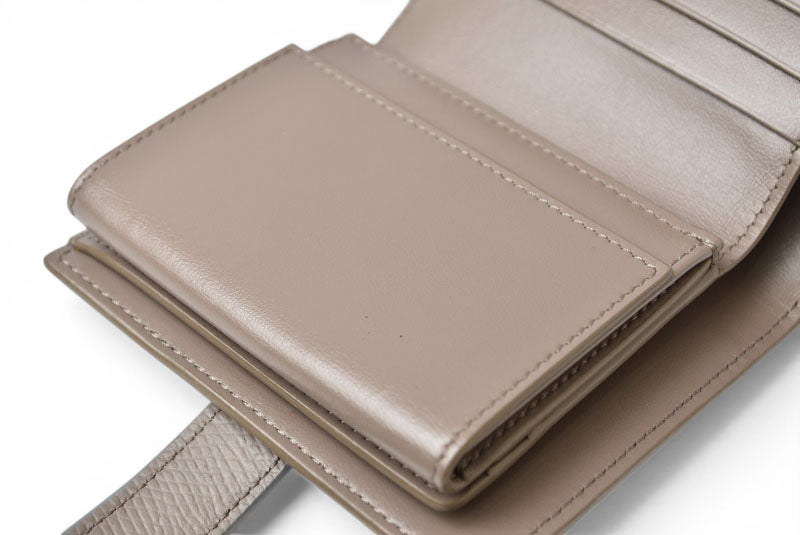 セリーヌ 財布/二つ折 CELINE ミニ財布 ストラップウォレット バイカラー グレー/ブルー系【中古】