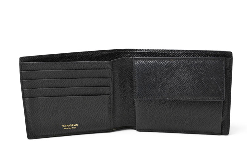 サルヴァトーレフェラガモ 財布/二つ折り メンズSalvatore Ferragamo 折財布/札入れ ブラック 661454【中古】