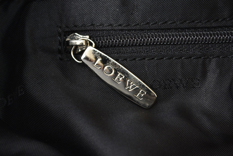 ロエベ トートバッグ ヴィンテージ LOEWE ナッパ シープスキン ブラック【中古】
