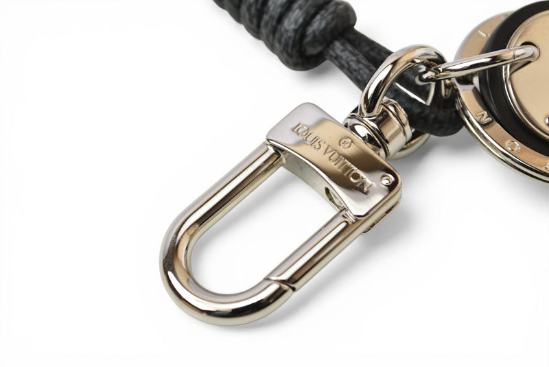 ルイヴィトン キーリング/キーホルダー/チャーム LOUIS VUITTON M67224 ダミエ グラフィット レザー ロープ メンズ【中古】