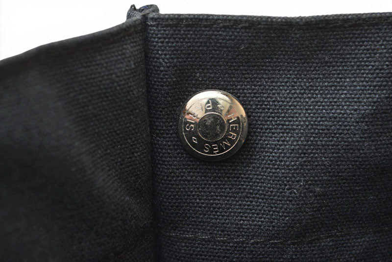 エルメス トートバッグ HERMES フールトゥ トートPM ハンドバッグ キャンバス ブラック/グレー【中古】
