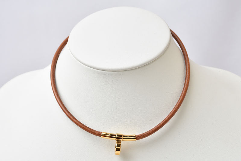 エルメス バングル/ブレスレット HERMES ドゥーブルケリー チョーカー アクセサリー レディース ブラウン【中古】