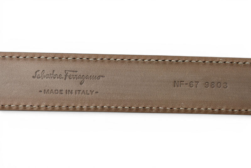 サルヴァトーレフェラガモ ベルト レザー Salvatore Ferragamo リバーシブル ブラック/チャコール サイズ85【中古】