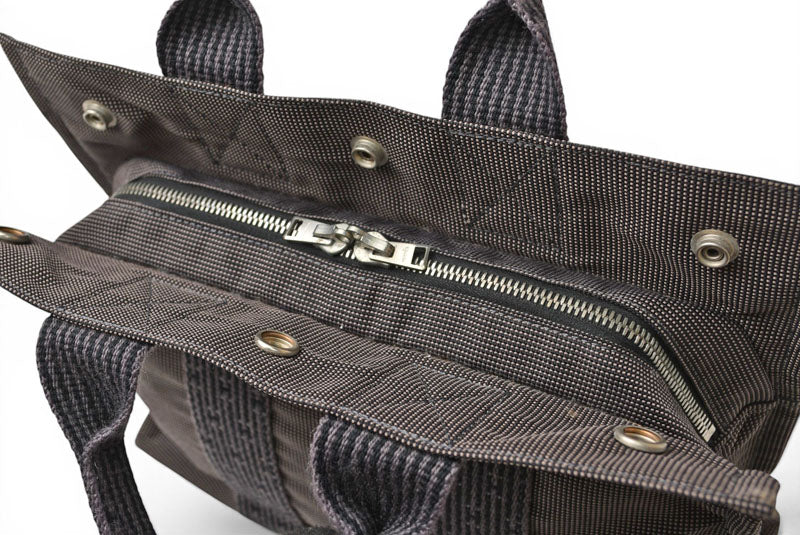 エルメス トートバッグ HERMES エールラインPM バッグ キャンバス グレー【中古】