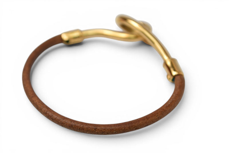 エルメス バングル/ブレスレット HERMES ジャンボブレス チョーカー ブラウン ゴールド金具【中古】