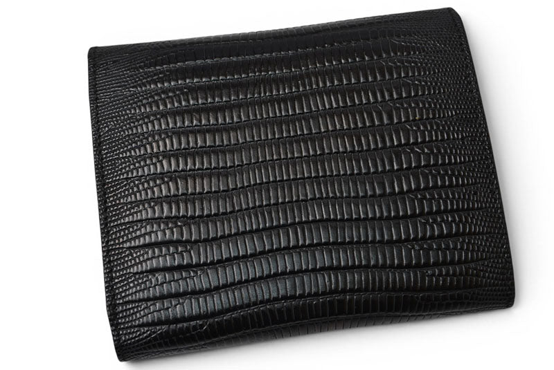 サルヴァトーレフェラガモ 財布/三つ折 Salvatore Ferragamo 折財布 クロコ型押し/ブラック IR-221210【中古】