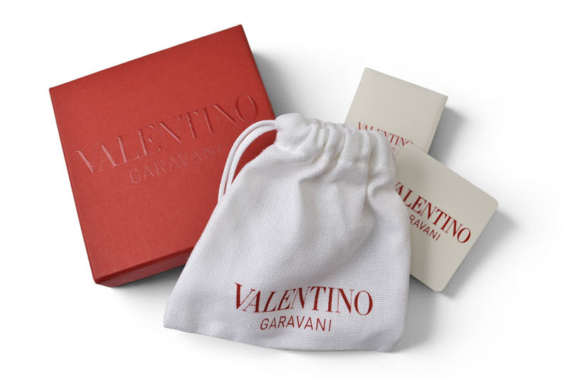 ヴァレンティノ 美品 バングル/ブレスレット VALENTINO バレンチノ Vロゴ シグネチャー コットン/スワロフスキー ターコイズブルー【中古】