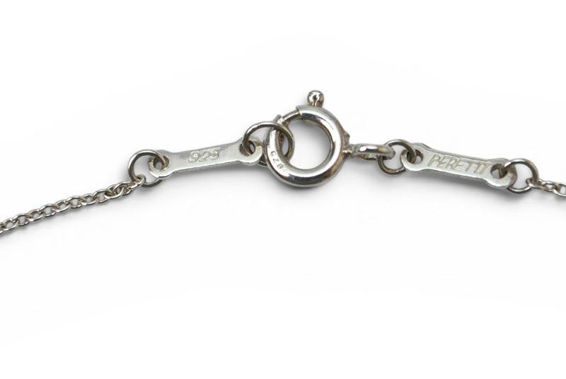 ティファニー ネックレス/ペンダント シルバー TIFFANY&Co. エルサ・ペレッティ オープンハートモチーフ 幅1.5cm【中古】