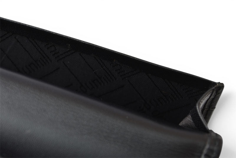 ダンヒル カードケース/名刺入れ dunhill メンズ ブラック レザー ロゴ 【中古】