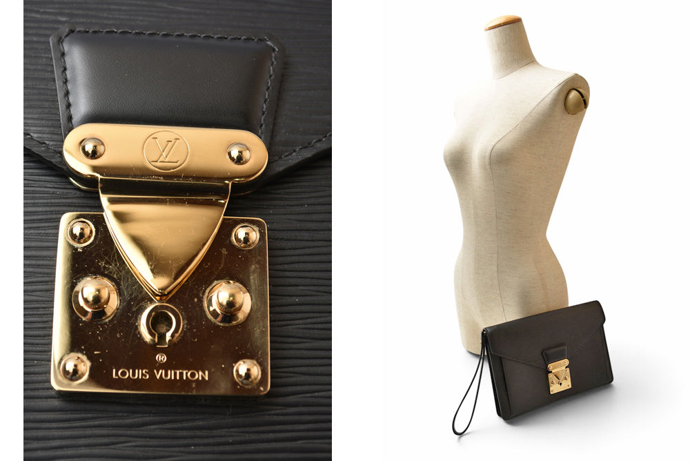 ルイヴィトン セカンドバッグ/クラッチバッグ ヴィンテージ LOUIS VUITTON エピ ポシェット セリエ ドラゴンヌ M52612 ノワール ブラック メンズ レディース【中古】