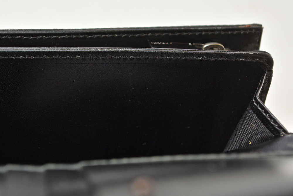 フェンディ 財布/二つ折 FENDI 折財布 8M0029 ZUCCA/ズッカ柄 ブラック【中古】