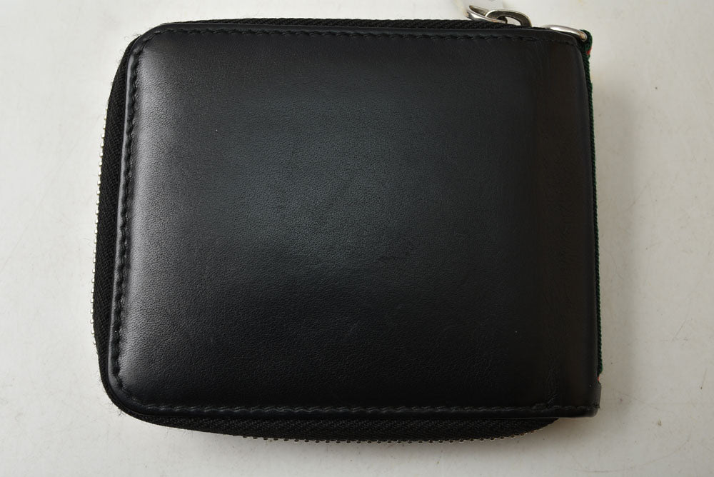 グッチ 財布 GUCCI 二つ折り財布 ジップアラウンド 336382 ブラック レザー/シェリーライン 札入れ メンズ【中古】