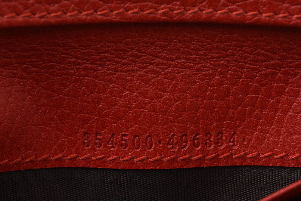 グッチ カードケース/名刺入れ/パスケース GUCCI スウィング/SWING レッド 354500 【中古】