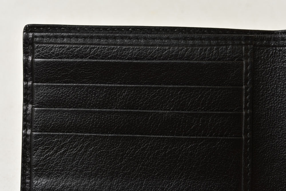 クリスチャン ディオール 財布 ヴィンテージ メンズ Christian Dior 二つ折り/折財布 レザー ブラック オールド【中古】