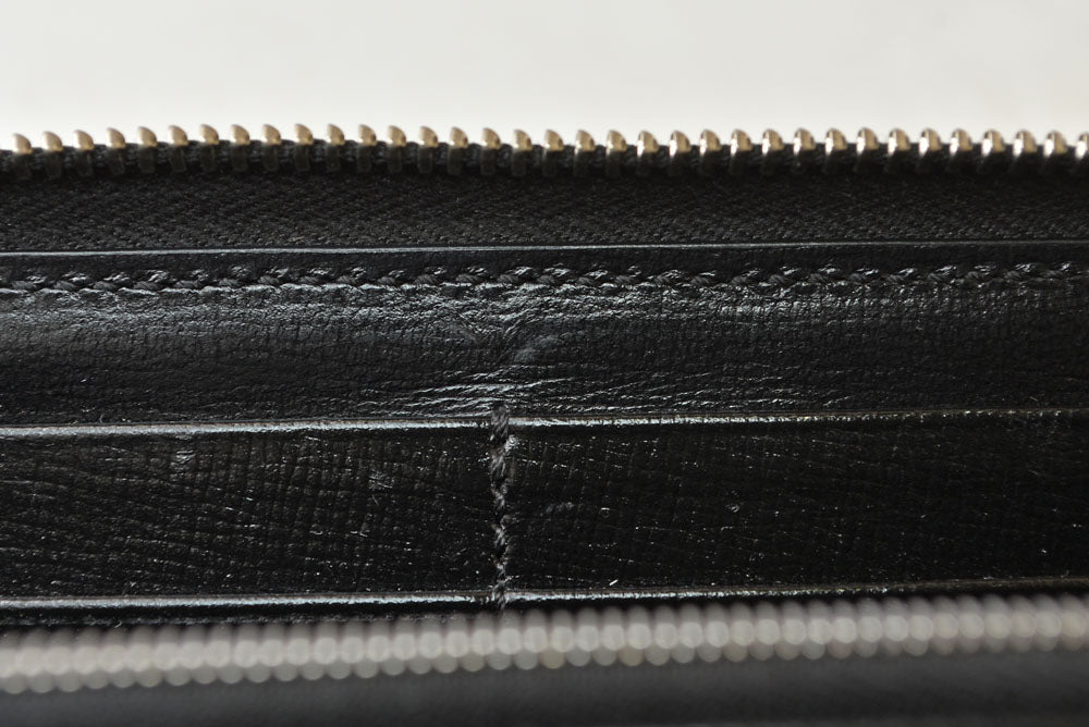 グッチ 財布 673003 インターロッキングG GGスプリーム 長財布 ラウンドファスナー GGグレー/ブラック メンズ レディース GUCCI【中古】