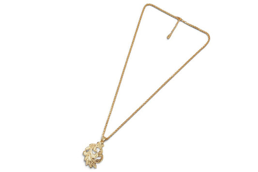 イヴサンローラン ネックレス/ペンダント ユニセックス YVES SAINT LAURENT ヴィンテージゴールド リーフモチーフ YSL【中古】
