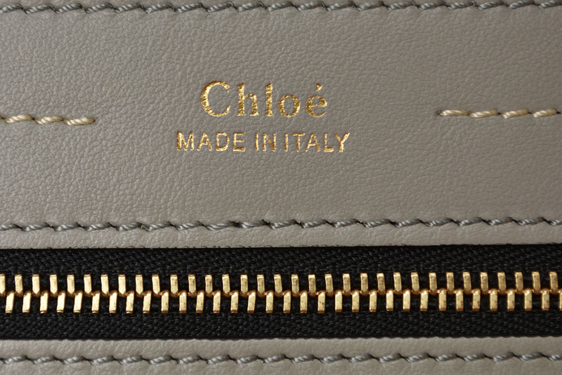 クロエ ショルダーバッグ Chloe ハンドバッグ ダリア ミディアム レザー 2way グレー【中古】