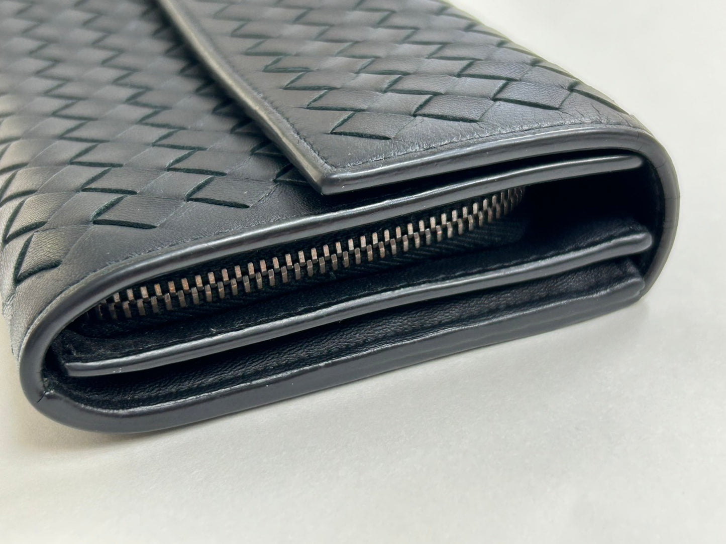 ボッテガヴェネタ 財布 BOTTEGA VENETA 長財布/コンチネンタルウォレット ブラック 150509【中古】