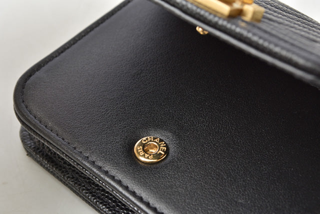 シャネル ベルトバッグ/コインケース/チェーンポーチ CHANEL ボーイシャネル ブラック/ゴールド金具 AP2709 B07913 94305