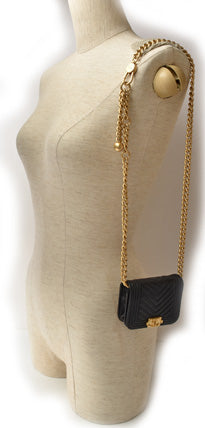 シャネル ベルトバッグ/コインケース/チェーンポーチ CHANEL ボーイシャネル ブラック/ゴールド金具 AP2709 B07913 94305