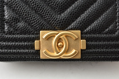 シャネル ベルトバッグ/コインケース/チェーンポーチ CHANEL ボーイシャネル ブラック/ゴールド金具 AP2709 B07913 94305