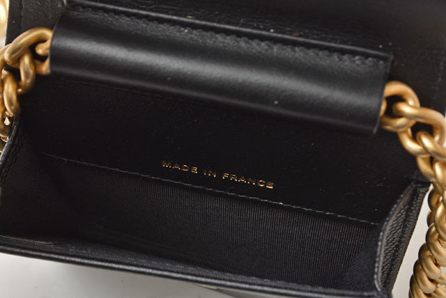 シャネル ベルトバッグ/コインケース/チェーンポーチ CHANEL ボーイシャネル ブラック/ゴールド金具 AP2709 B07913 94305