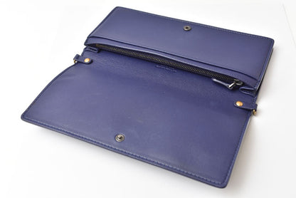 ボッテガヴェネタ 長財布/チェーンウォレット/クラッチバッグ/スマホ収納 BOTTEGA VENETA イントレチャート ブルーアトランティコ