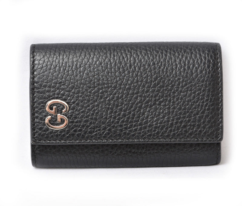 グッチ キーケース/キーホルダー GUCCI 6連 レザー GGロゴ ブラック/シルバー 473924