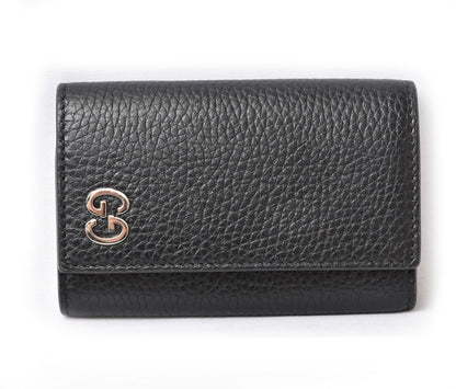 グッチ キーケース/キーホルダー GUCCI 6連 レザー GGロゴ ブラック/シルバー 473924