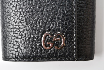 グッチ キーケース/キーホルダー GUCCI 6連 レザー GGロゴ ブラック/シルバー 473924