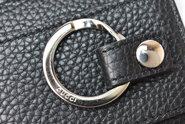 グッチ キーケース/キーホルダー GUCCI 6連 レザー GGロゴ ブラック/シルバー 473924