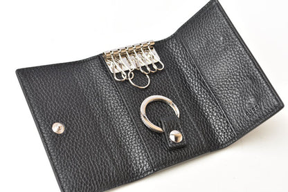 グッチ キーケース/キーホルダー GUCCI 6連 レザー GGロゴ ブラック/シルバー 473924