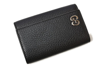グッチ キーケース/キーホルダー GUCCI 6連 レザー GGロゴ ブラック/シルバー 473924