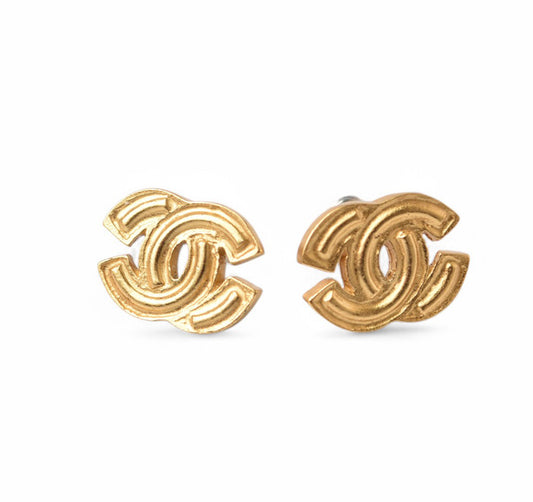 シャネル ピアス CHANEL アクセサリー CCマーク ゴールド 01P【中古】