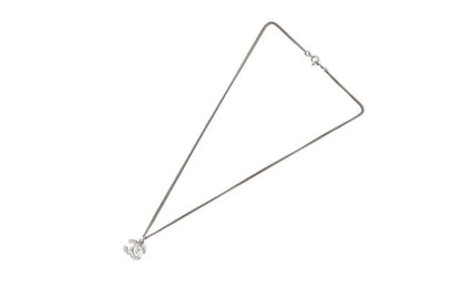 シャネル ネックレス/ペンダント CHANEL ココマーク/CC ラインストーン シルバー/ホワイト【中古】