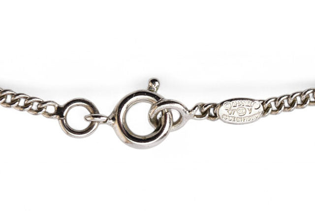 シャネル ネックレス/ペンダント CHANEL ココマーク/CC ラインストーン シルバー/ホワイト【中古】