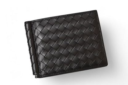 ボッテガヴェネタ 財布/マネークリップ BOTTEGA VENETA 折財布/札入れ カーフ 123180 ブラック【中古】