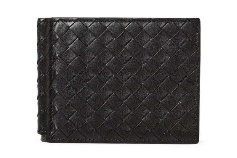 ボッテガヴェネタ 財布/マネークリップ BOTTEGA VENETA 折財布/札入れ カーフ 123180 ブラック【中古】
